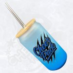 Glas 18oz transulent blau - Cheer Pack Design Kralle